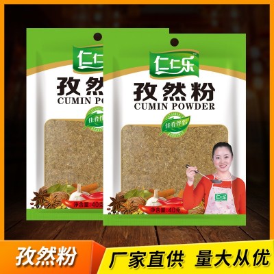 仁仁乐烧烤撒料小吃油炸烤肉粉 腌制调味料孜然粉香辛料35g*30袋/图1