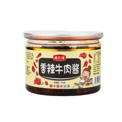 贴牌定制佐餐香辣牛肉酱调味蘸酱下饭牛肉酱400克罐装拌饭拌面酱图4