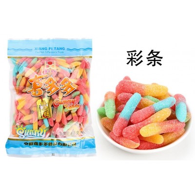 喜多多水果味软糖2斤/袋qq橡皮糖地摊糖果蛋糕装饰烘焙休闲零食图5