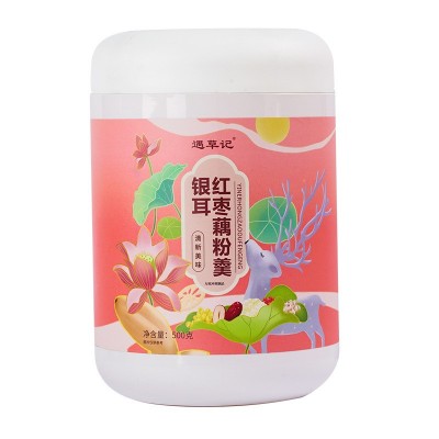 奇亚籽坚果藕粉银耳红枣藕粉羹罐装500g早餐冲调饱腹代餐粉可代发图5