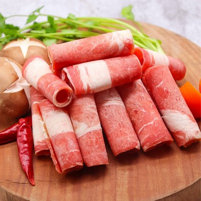 大量批发雪花肥牛片火锅自助餐食材牛肉卷新鲜麻辣烫食材牛肉片图3