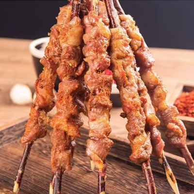 原肉整切红柳羊肉串内蒙古羊肉新鲜肉串冰冻烧烤商用户外烤肉串食图3