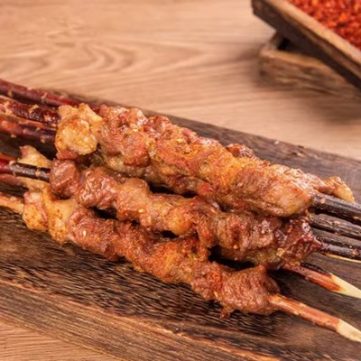 原肉整切红柳羊肉串内蒙古羊肉新鲜肉串冰冻烧烤商用户外烤肉串食图2