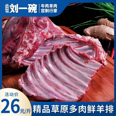 内蒙草原羔羊排新鲜多肉鲜羊排寸排肋排