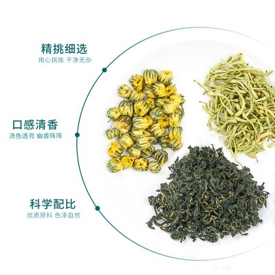 蒲公英茶叶金银花菊花茶组合正品胎菊王清去熬夜火非野生恢复热凉图2