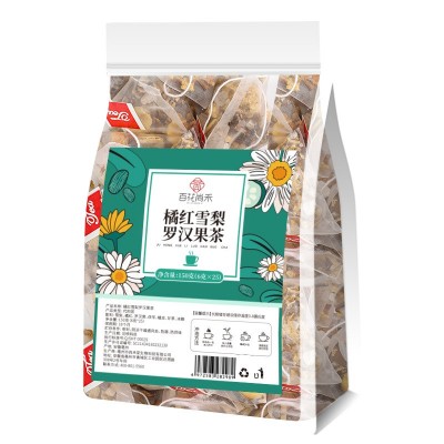 橘红雪梨罗汉果茶10包25包50包橘红罗汉果清润茶三角包一 件代发图5