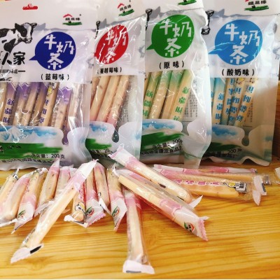 新疆牛奶条混合口味儿童零食小吃批发独立包装包邮200克图5