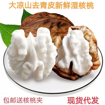 停售【2023新】鲜核桃去青皮绿皮水果核桃整箱10斤薄皮嫩湿核桃图2