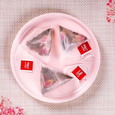 玫瑰红茶女人茶盒装袋泡茶三角包玫瑰花干组合茶包秋季花果茶图3