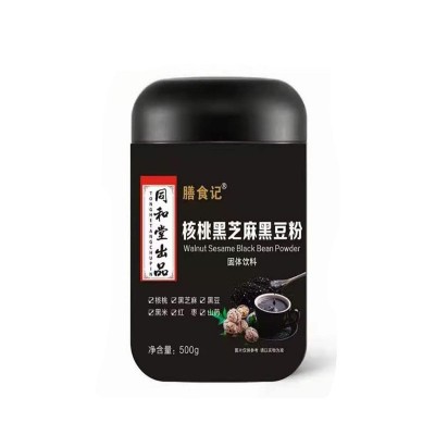 黑芝麻核桃黑豆粉五谷营养早餐五谷杂粮代餐粉即食代餐粥500g批发图5