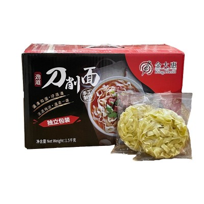 金大惠劲道刀削面宽面整箱方便速食面条非油炸大碗面拌面一件代发图5