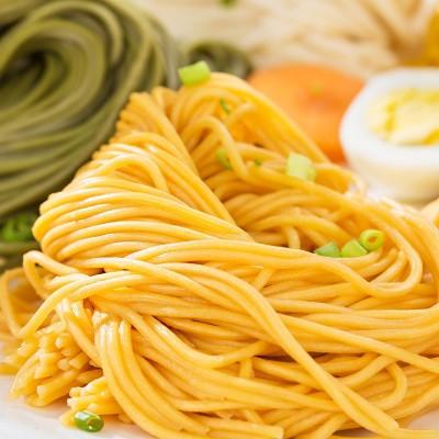 整箱食尚烩火锅面菠菜南瓜胡萝卜紫薯小麦彩色面条细面半干 面素面图4