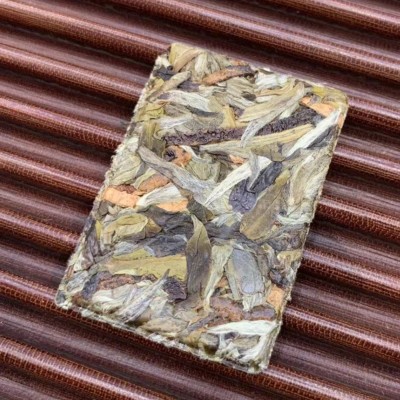 陈皮银针小方片紧压茶福鼎的白毫银针新会陈皮1片1泡源头厂家批发图2