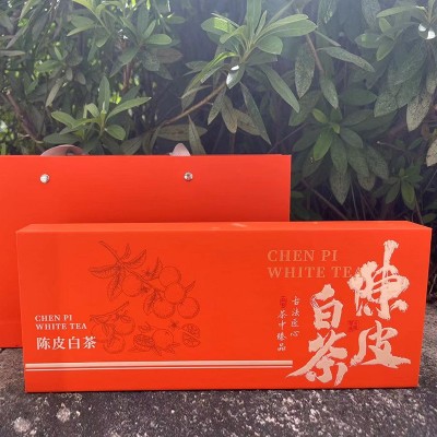 陈皮白茶新会陈皮福鼎老白茶寿眉小方片茶饼贡眉礼盒茶叶厂家批发图4
