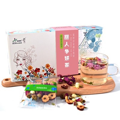 喜雷登景区同款花茶三角茶包批发 养生茉莉花玫瑰花茶组合礼盒装图4