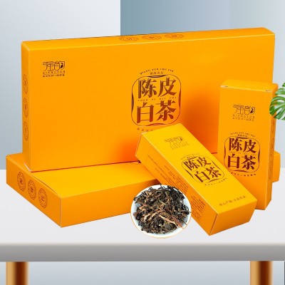 陈皮白茶福鼎白茶烟条装伴手礼批发老白茶枣香寿眉小方片送礼一级图4