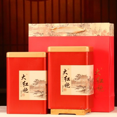 新茶肉桂大红袍茶叶浓香型武夷岩茶高山乌龙茶250g罐装礼盒装批发图5