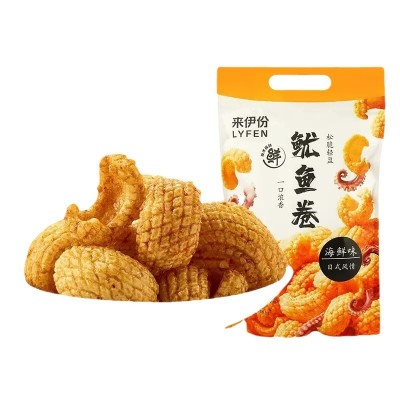 来伊份鱿鱼卷虾条膨化食品办公室休闲大袋网红休闲零食礼包图5