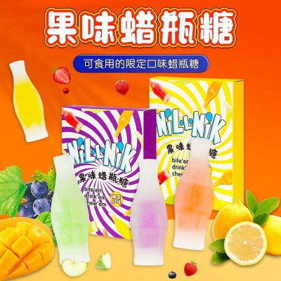 蜡瓶糖可食用饮料糖网红抖音同款韩国吃播食品果汁糖可乐汽水软糖图3