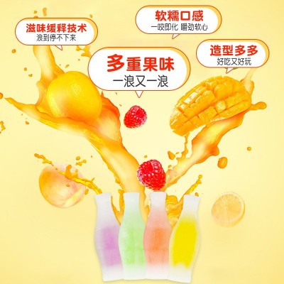 蜡瓶糖可食用饮料糖网红抖音同款韩国吃播食品果汁糖可乐汽水软糖图2