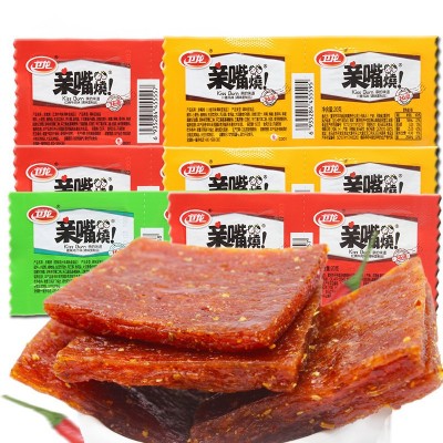 卫龙亲嘴烧辣条麻辣零食辣味面筋素食学校小卖部网红食品年货批发图5