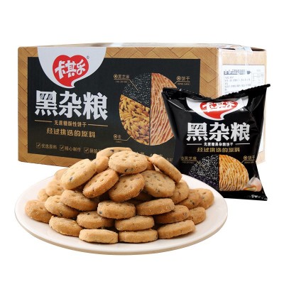 厂家直供卡其乐饼干代餐302g批发礼盒整箱小吃休闲零食黑杂粮饼干图5