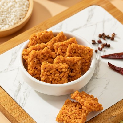 厂家批发透明独立包装糯米锅巴零食锅巴整箱批发年货摆摊蟹黄锅巴图3