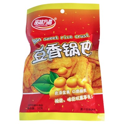 品味方圆豆香锅巴32g*200袋休闲零食囤货零食追剧锅巴办公室食品图3