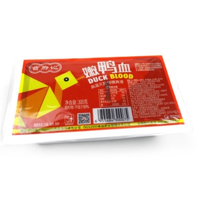 曹府记嫩鸭血粉丝汤麻辣烫食材餐饮专用盒装批发300g厂家直发