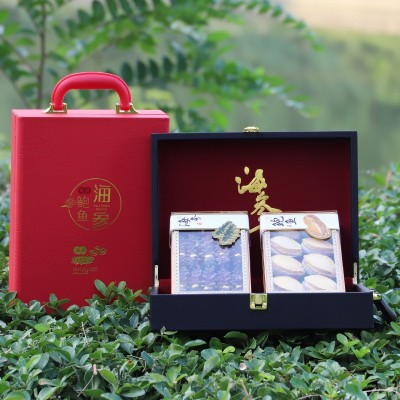 年货海鲜礼盒大连特产速食海参鲍鱼双拼干货中秋礼品送长辈礼品图5