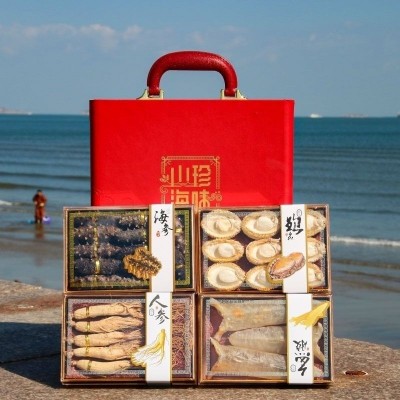 海参鲍鱼礼盒春节年货礼品山珍海味海鲜四拼礼盒送礼长辈领导干货图2