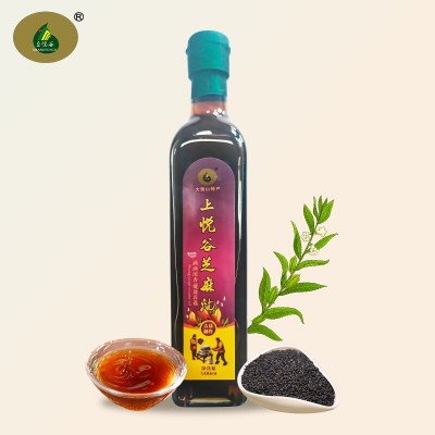 上悦谷纯芝麻油植物油低温物理压榨一级健康食用油芝麻油500ml*1图2