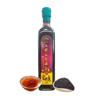 上悦谷纯芝麻油植物油低温物理压榨一级健康食用油芝麻油500ml*1图1