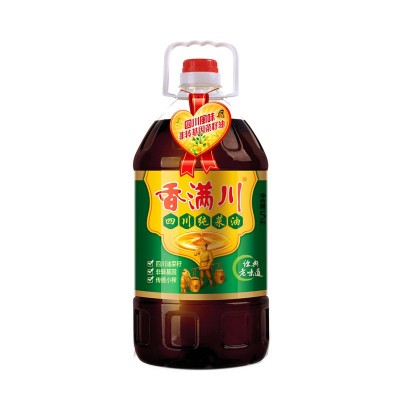 包邮 香满川四川小榨菜籽油5L大桶非转基因食用油压榨纯菜油批发图5