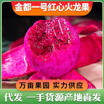 严选金都一号红心火龙果新鲜整箱特大火龙果孕妇水果批发一件代发图1