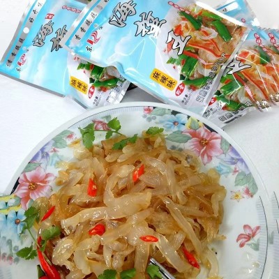 野生海蜇即食凉拌海蜇丝蜇皮麻辣鲜脆爽口168克零食特级大连蜇头图3