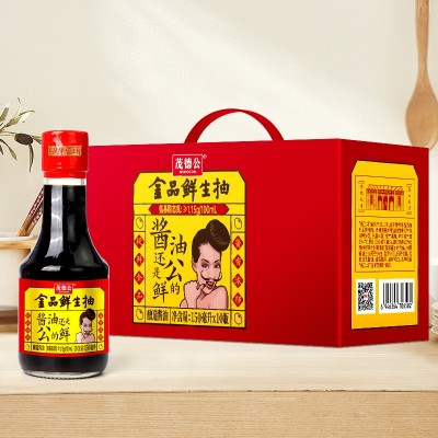 茂德公金品鲜生抽150ml*10酱油图2