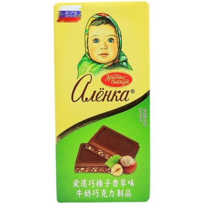 爱莲巧俄罗斯进口巧克力大板块大头娃娃纯可可脂黑巧送女友小零食图4