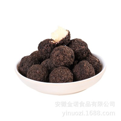 伊诺滋爆浆曲奇小丸子草莓味牛奶味巧克力夹心球网红零食厂家批发图2