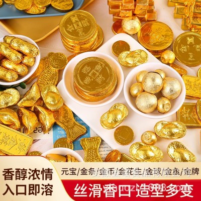 伊诺滋金币型巧克力20斤箱装巧克力喜糖零食生日礼物烘培装饰批发图5