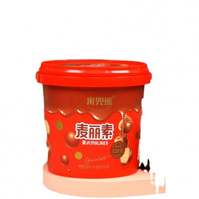 网红爆款麦丽素桶装夹心糖果办公室零食怀旧独立包装休闲巧克力
