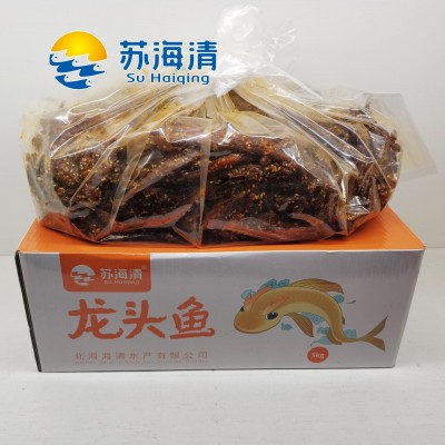 苏海清香辣龙头鱼蜜汁芝麻甜辣海龙鱼风味龙头鱼干豆腐鱼散装批发图4