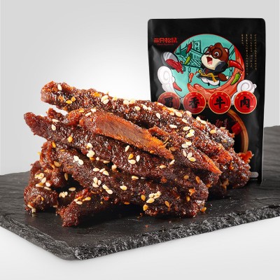 【三只松鼠_蜀香牛肉100g/袋】休闲零食小吃肉脯手撕牛肉麻辣图5