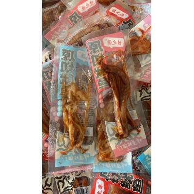 即食鱿鱼鱿鱼条鱿鱼丝香辣烧烤鱿鱼开袋即食威海特产大约25包左右