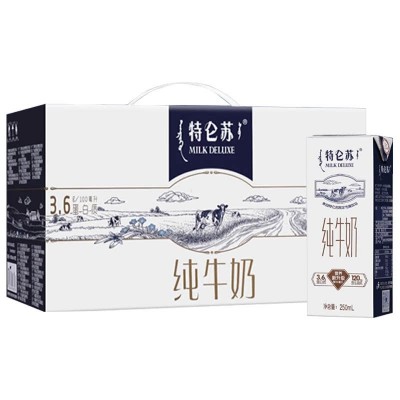 2月份特仑苏纯牛奶250ml*12盒/提蒙牛纯牛奶特仑苏牛奶图2