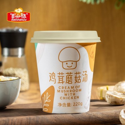 百山祖鸡茸蘑菇汤奶油汤即食汤速食汤非胡辣汤奶油蘑菇汤西餐浓汤