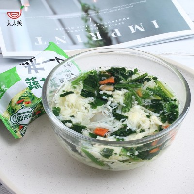 太太笑 方便速食汤6g番茄鲜蔬香菇紫菜蛋花汤FD冻干即冲即食批发图4