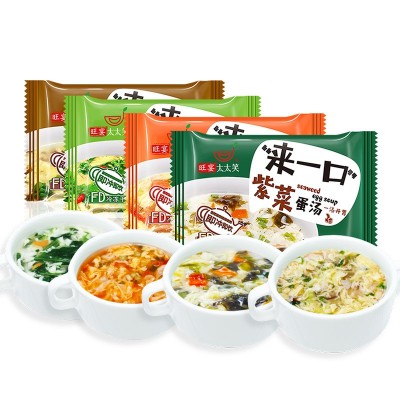 太太笑 方便速食汤6g番茄鲜蔬香菇紫菜蛋花汤FD冻干即冲即食批发图3