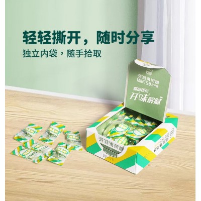 盒装无糖薄荷糖独立包装压片糖果50克便携式休闲硬糖零食厂家批发图3