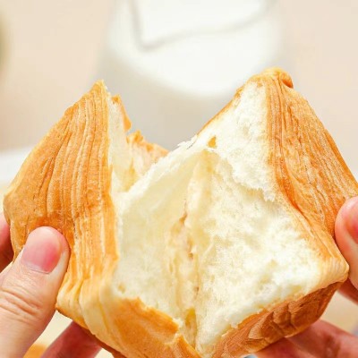 牛乳千层吐司奶香手工营养早餐超软面包发酵休闲解馋小零食品糕点图2
